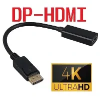 Adaptateur DP vers HDMI prenant en charge le convertisseur d'adaptateur de câble TV HD 1080P mâle vers femelle pour l'affichage de projecteur TV HD