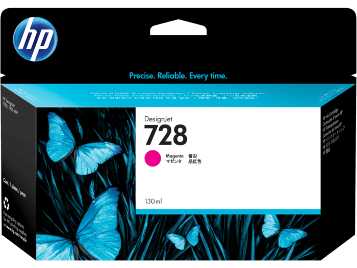 HP 728 Magenta - Cartouche d'encre HP d'origine (F9J66A)