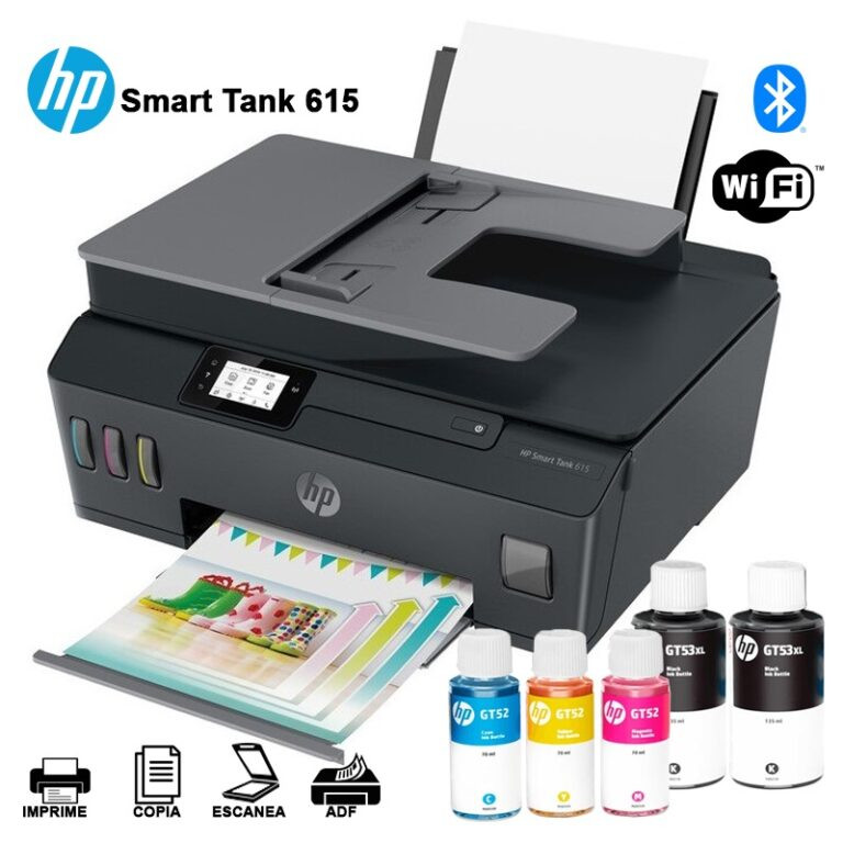 HP Smart Tank 615 Imprimante multifonction à réservoirs rechargeables