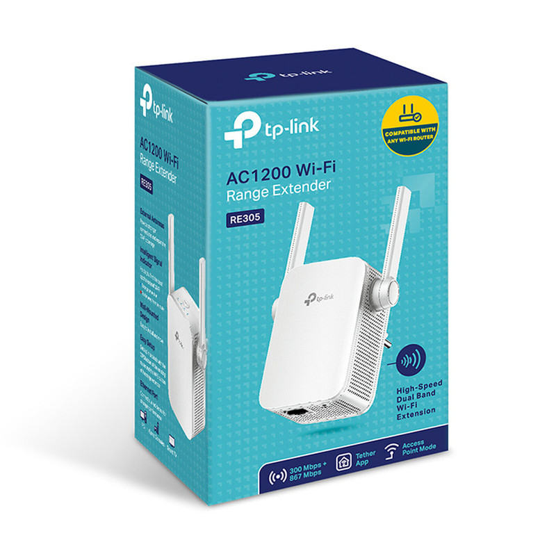 TP-LINK RE305 Répéteur de signal WiFi AC1200 Mbps Dual-Band avec port Fast Ethernet