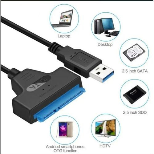 ADAPTATEUR USB 3.0/CABLE 22 BROCHES POUR DISQUE DUR HD 2.5 SSD HDD PILOTE SSD