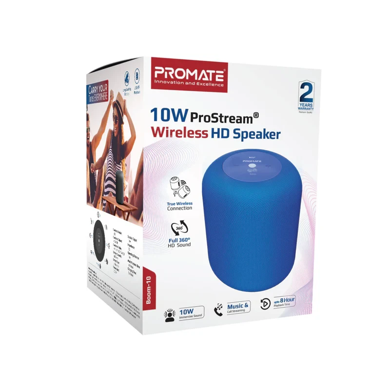 HAUTPARLEUR BLUETOOTH BOOM-10 BLEUE