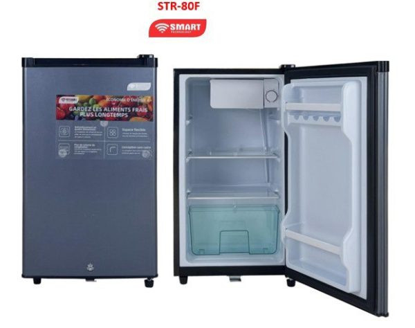 REFRIGERATEUR SMART TECHNOLOGY BAR 1PORTE 80LITRES GRIS STR80F