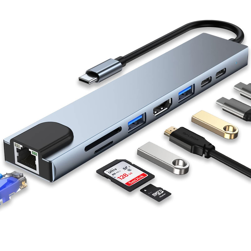 Adaptateur Type-c To HDMI 8in1