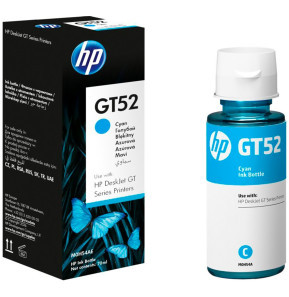 HP GT52 Bleu - Bouteille d'encre HP d'origine (M0H54AE)