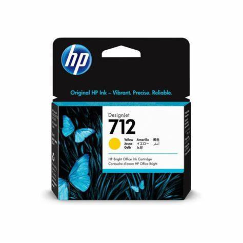 CARTOUCHE HP 712 JAUNE