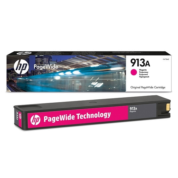 HP 913A Magenta - Cartouche PageWide HP d'origine (F6T78AE)