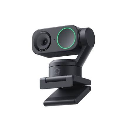 Insta360 Link 2 Noir - Webcam 4K, caméra PC Mac, Suivi IA, HDR, Micro à réduction de Bruit, contrôle gestuel, pour Streaming, réunions, télétravail, appels vidéos, Jeux, Zoom, Teams, Twitch