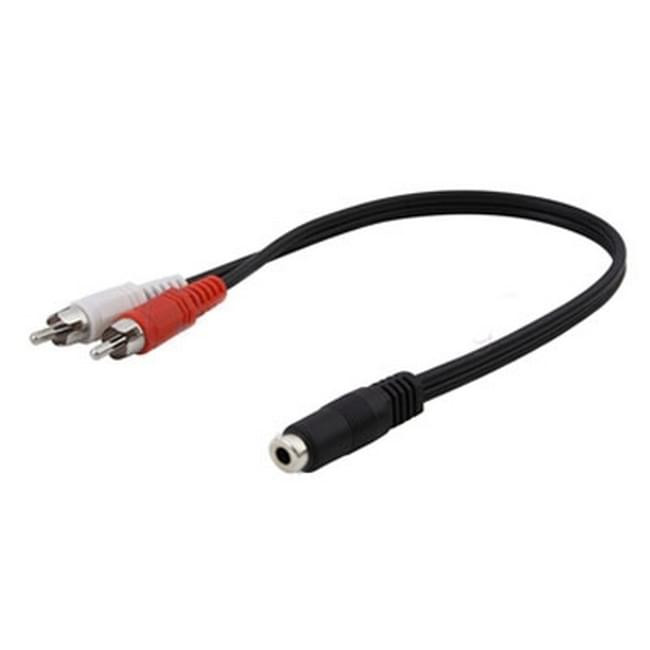 CONNECTEUR 3.5 FEMALE TO 2 RCA MALE CABLE