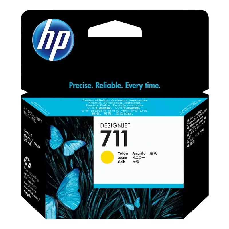 CARTOUCHE HP 711 JAUNE