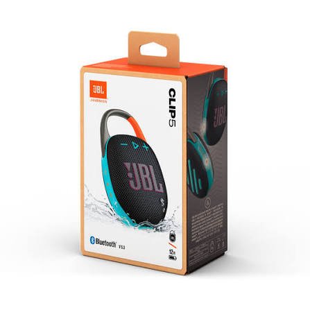 JBL Clip 5 Haut-Parleur Bluetooth Ultra Portable, étanche et résistant à la poussière, Mousqueton intégré, jusqu'à 12 Heures de Jeu