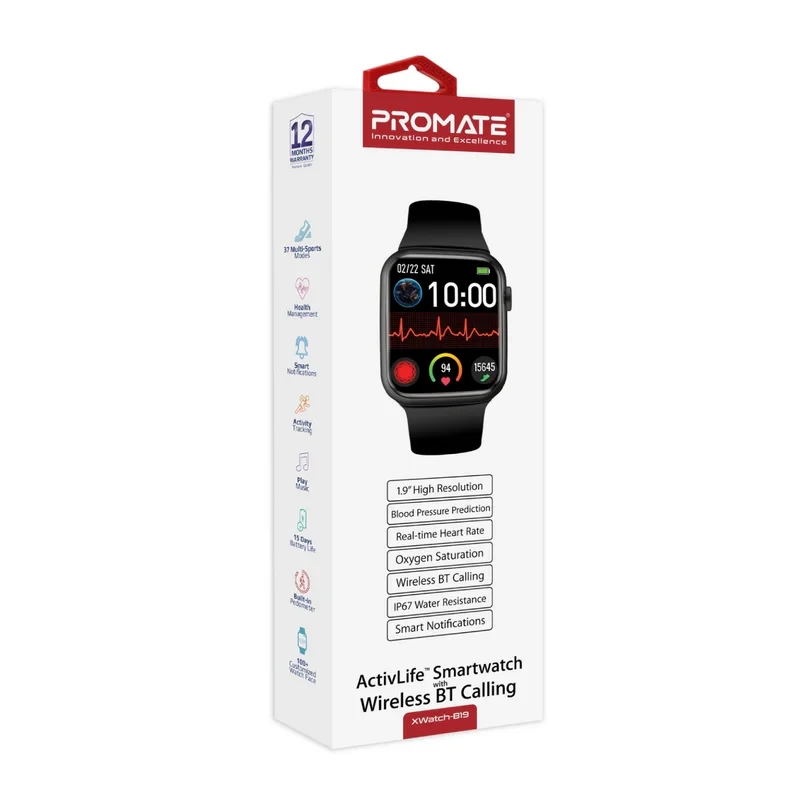 MONTRE CONNECTE PROMATE XWATCH B19 NOIR
