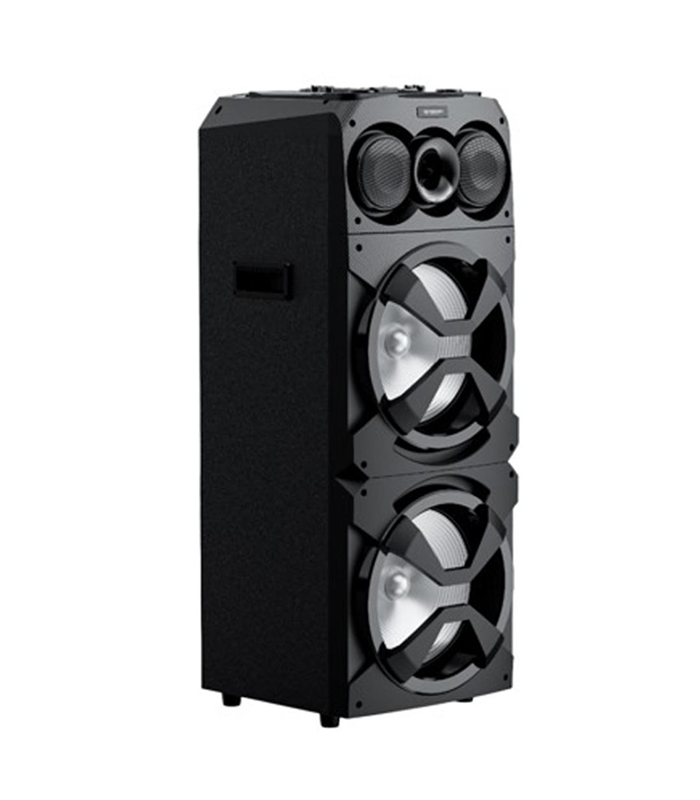 HAUT PARLEUR 120W SMART BLUETOOTH/2 MICROS/COMMANDE/USB/AUX/FM/LED