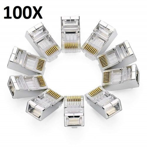 Connecteur RJ45 - Blindée - 100 Pièces