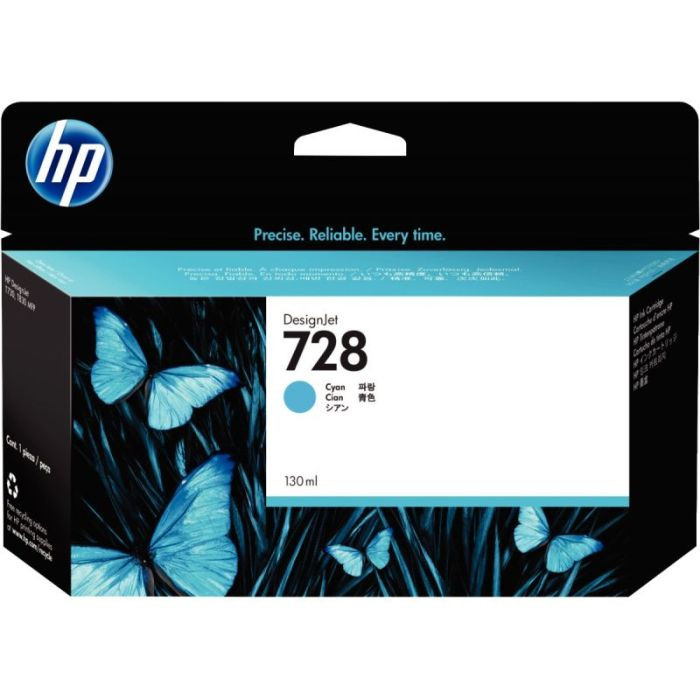 HP 728 bleu - Cartouche d'encre HP d'origine (F9J67A)